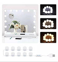 LED лампочки 10 шт для гримерного зеркала 3 режима VANITY MIRROR LIGHTS