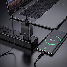 Зарядний пристрій (зарядка) для телефону Hoco C72Q Glorious 1 х USB + кабель Micro-USB Чорний (C72Q), фото 5
