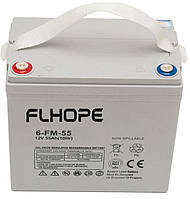 Гелевый аккумулятор Flhope 12V 55Ah, Гелевые аккумуляторы, Аккумуляторные батареи 12 Вольт