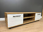 Стильна тумба під телевізор з відкритими та закритими полицями, фото 2