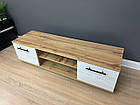 Стильна тумба під телевізор з відкритими та закритими полицями, фото 3