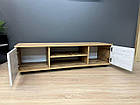 Стильна тумба під телевізор з відкритими та закритими полицями, фото 4
