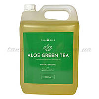 Масажна олія для тіла зволожувальна Thai Oils Aloe green tea 5000 ml Олія для масажу з алое та зеленим чаєм