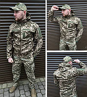 Костюм soft shell піксель ВСУ Premium, Військова форма піксель, Костюм тактичний демісезонний піксель