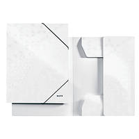 Папка А4 на резинке LEITZ WOW картонная тонкая белый (3982-00-01)