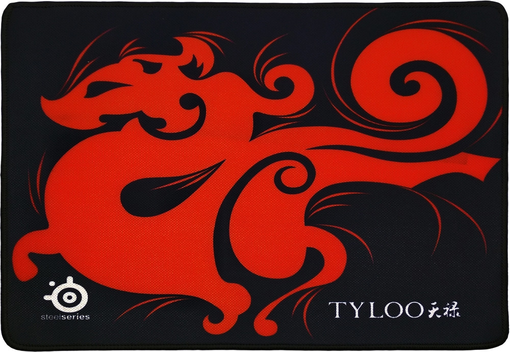 Игровая поверхность (коврик для мыши) SteelSeries QcK + Tyloo 350x300 мм Black-Red (3_02514) - фото 1 - id-p1753535018