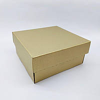 Подарочная коробка из микрогофрокартона Золото, 14,5х14х7,2 см