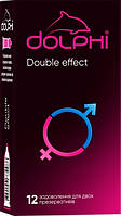 Презервативы DOLPHI Долфи DOUBLE EFFECT СОГРЕВАЮЩИЕ+LONG LOVE (пролонгирующие) 2 в 1. .PREMIUM!!!12 штук