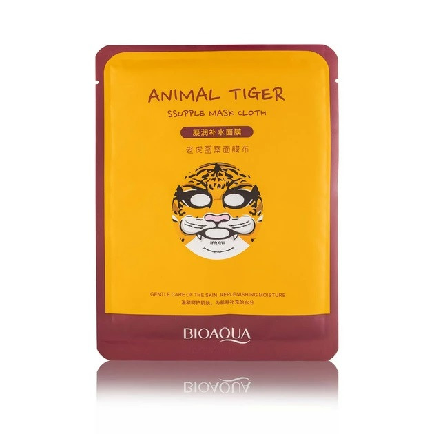 Зволожуюча тканинна маска Bioaqua з малюнком Тигр