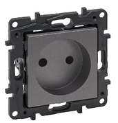 NILOE STEP Розетка силова 2К 16А, 250 В гвинтові клеми, колір Сталь