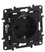 NILOE STEP Розетка силова 2К+З 16А, 250 В гвинтові клеми, колір Чорний