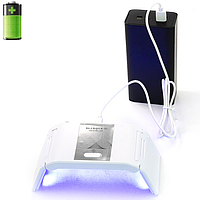 Портативная мини лампа BQ 3T для маникюра на аккумуляторе и с USB-входом, 36 Вт. Белая