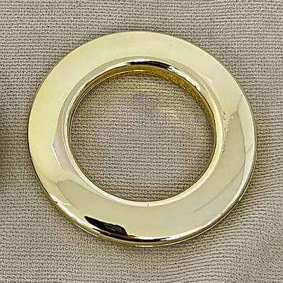 Люверси для штор, гардин та занавісок, глянцеві. Колір золотистий. Код 21-001