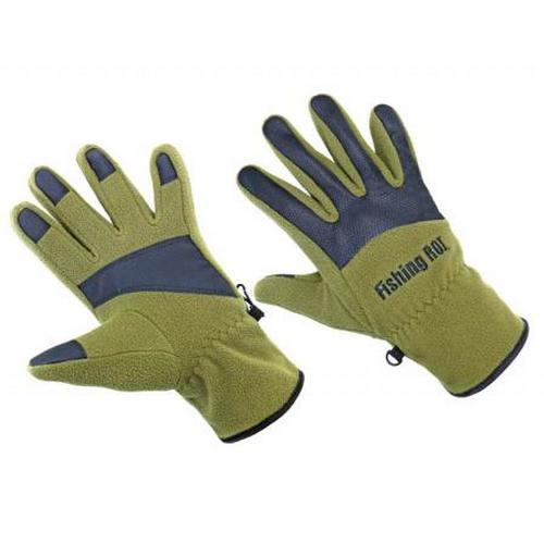 Рукавички Fishing ROI флісові Оlive Fleece gloves 502-06- XL, фото 1
