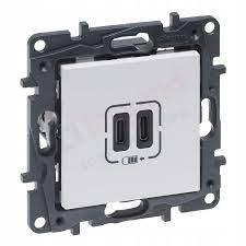 NILOE STEP Розетка USB Тип С+C 15 Вт 5 В, колір Білий