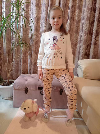 Дитяча піжама для дівчинки ELLEN рожева з принтом  GPK 0482 /01/01, фото 2