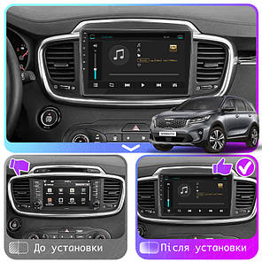 Штатна магнітола Lesko для Kia Sorento III Prime Рестайлінг 2017-2020 г 10" 1/16Gb Wi-Fi GPS Base Кіа Соренто, фото 4