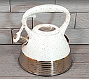 Чайник зі свистком із неіржавкої сталі 3 л Edenberg EB-8827  ⁇  Свистий чайник, фото 6
