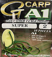 Гачки Gamakatsu A1 G-Carp Camou Green Super №2 10pc