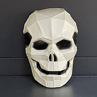 Маска пластмасова "Кіборг-череп", біла, Маска пластик "Киборг-череп" на хэллоуин