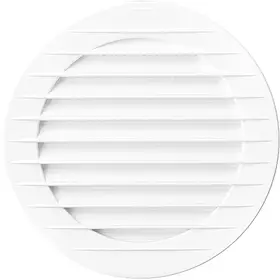 Решітка вентиляційна кругла пластикова  AirRoxy AOzS 100 white діаметр 100 мм біла 02-146