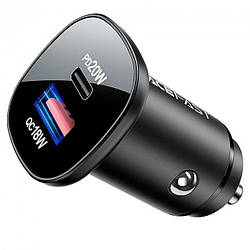 Автомобільний зарядний пристрій із швидкою зарядкою ACEFAST B1 mini |USB/Type-C, 38W, QC3.0/PD20W| Чорний