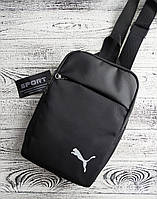 Спортивная сумка Puma, мужская сумка слинг Puma, стильная черная сумка Puma на наплечном ремне