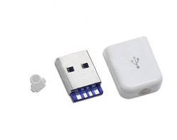 Штекерний USB-роз'єм із білого пластику, розбірний, універсальний, 4-контактний, тип А, тато