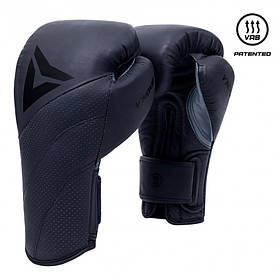 Боксерські рукавиці 10 унцій шкіряні V`Noks Vi Venti чорні
