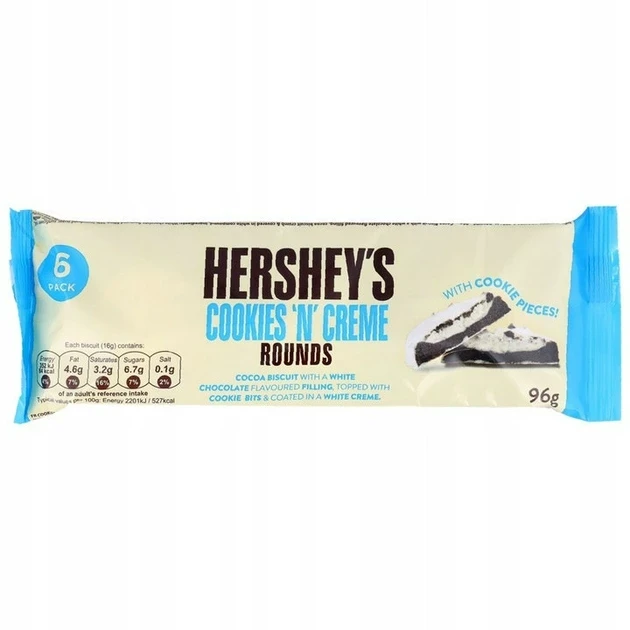 Печиво Hershey's Cookies And Cream Rounds 96g, фото 1