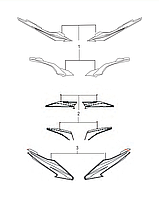 Pulsar NS 200 Комплект наклейки пластика сиденья (ЧЕР) 36JL0058