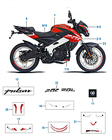 Pulsar NS 200 Пластик ковша правый (ЧЕР/ЧЕР) 52JL1947