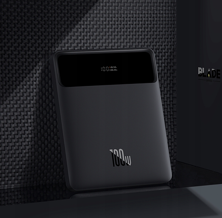 Павербанк Baseus 20000mAh 100w зовнішній аккумулятор Blade Power Digital Display, фото 1