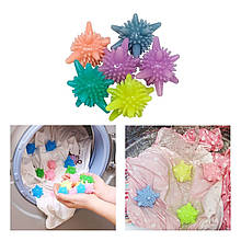 М'ячики для прання та сушіння одягу Crystals асорті 4-5 см набір 6 шт. / уп.