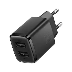 Адаптер живлення для телефона Baseus Compact Charger CCXJ010201 Black 2U 10.5W