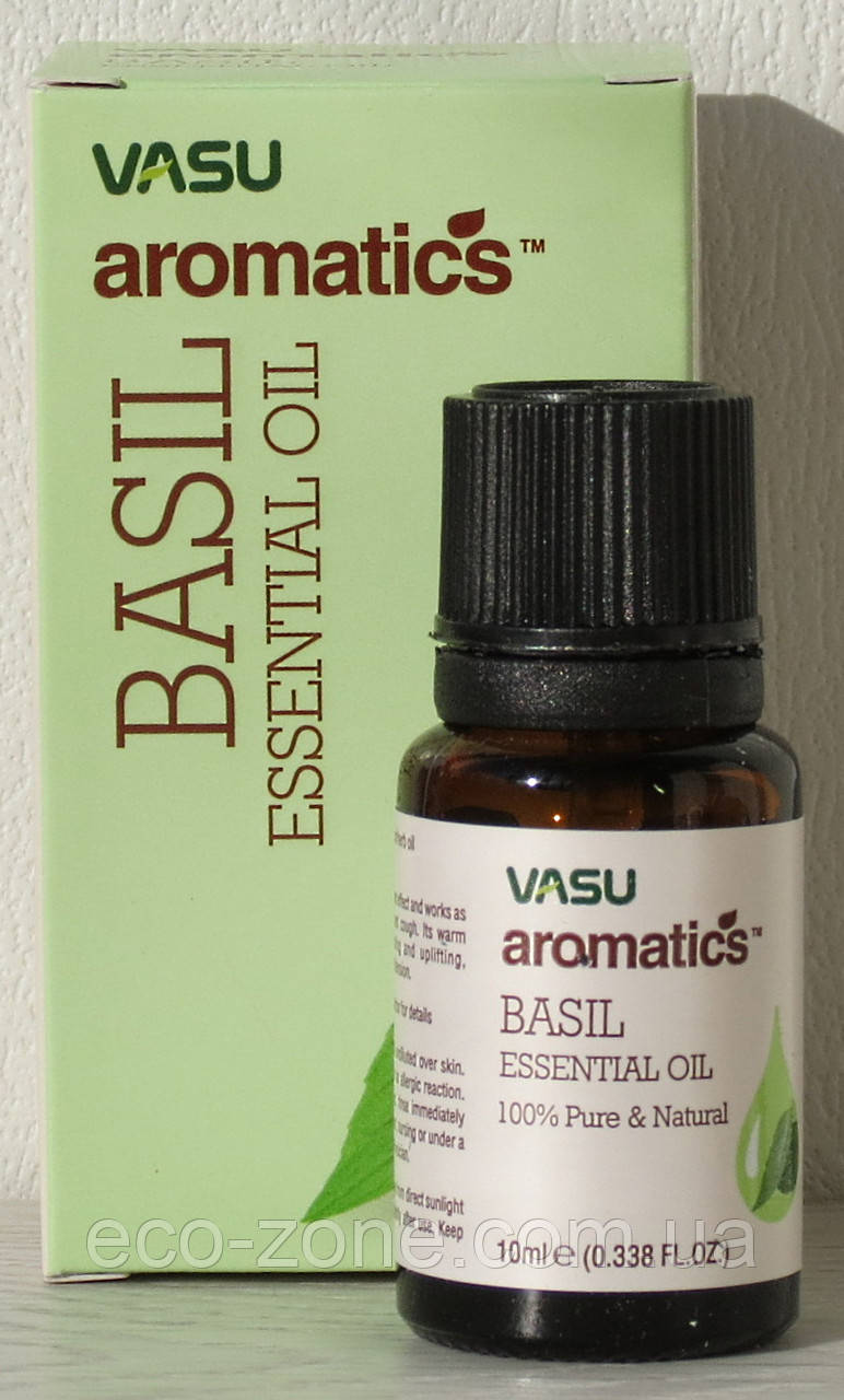 Ефірна олія Базилік/Basil 10 мл Vasu Aromatics (Trichup) Термін до 02/2025