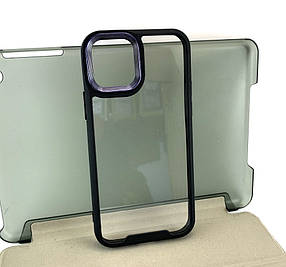 Чохол на iPhone 12, 12 Pro  накладка бампер JQF Evoclear Avantis Pro силікон пластик чорний