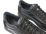 Шиповані кросівки шкіряні чорні повсякденне взуття чоловіче демісезонне Rosso Avangard DolGa Bolt Black, фото 8