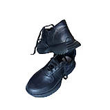 Кросівки жіночі шкіряні чорні розмір 39, фото 8