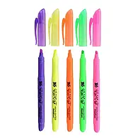 Маркер "Highlighter Neon, микс (фиолетовый, розовый, желтый, зеленый, оранжевый)". Производитель - YES