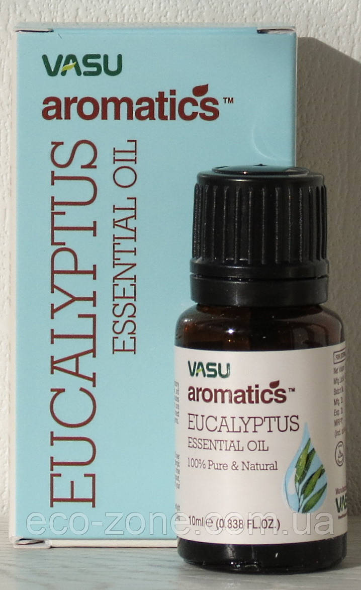 Ефірна олія Евкаліпта/Eucalyptus 10 мл Vasu Aromatics (Trichup) Термін до 11/2024