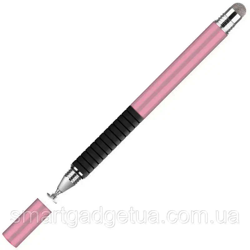Універсальний Ємнісний Металевий Двосторонній Стілус Рожевий 2 в 1 Touch Pen для телефону, планшета