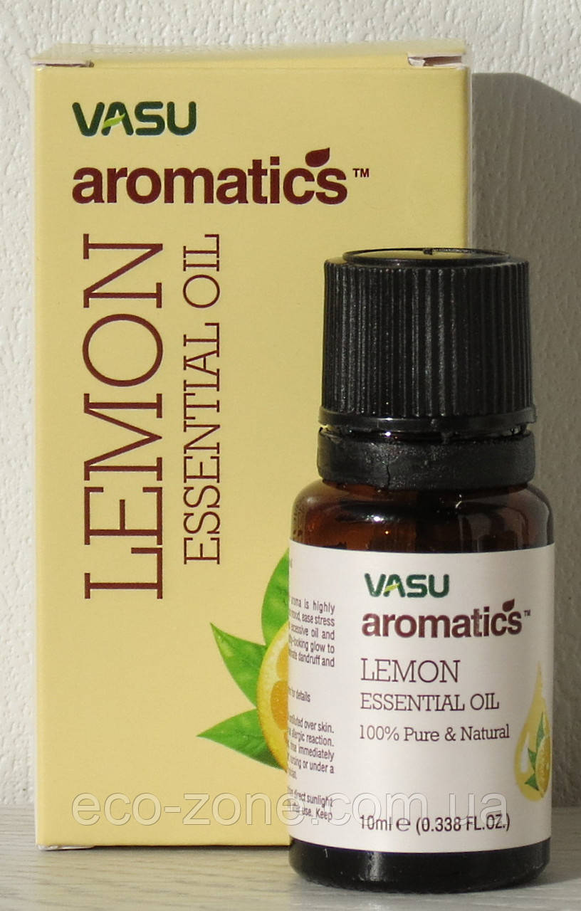 Ефірна олія Лимона/Lemon, 10 мл Vasu Aromatics (Trichup) Термін до 09/2024