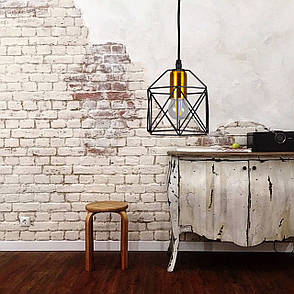 Бронзовий підвіс з чорним плафоном лофт (56-PR101F-1 BRZ+BK), фото 2