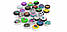 Магнітний трюкач, PopPuck антистрес, браслет із магнітами шайбами Поппак, брелок фіолетового кольору Код 55-0006, фото 7