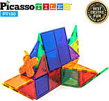 Магнітний будівельний 3D конструктор PicassoTiles 180 Piece Set 180pc Building Block, фото 7