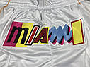 Білі баскетбольні шорти Маямі Хіт Miami Just Don NBA Swingman shorts, фото 2