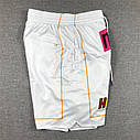 Білі баскетбольні шорти Маямі Хіт Miami Just Don NBA Swingman shorts, фото 5