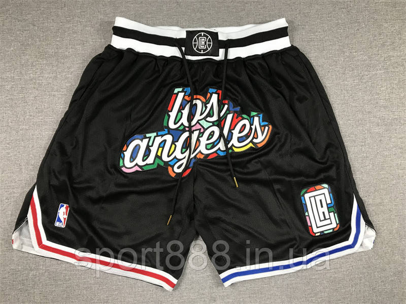 Чорні баскетбольні шорти Лос Анджелес Кліпперс Just Don Los Angeles Clippers NBA Swingman shorts
