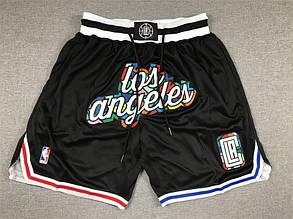 Чорні баскетбольні шорти Лос Анджелес Кліпперс Just Don Los Angeles Clippers NBA Swingman shorts